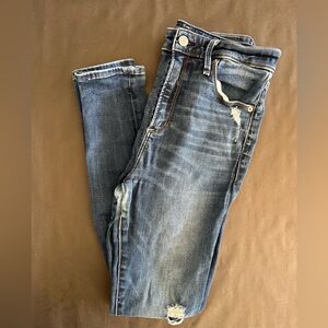 Abercrombie & Fitch Blue Distressed Women Jeans